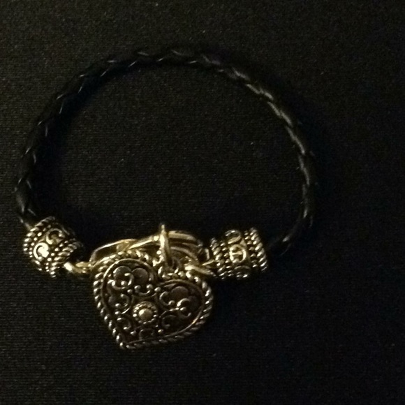 Braided Leather cord charm bracelet - Picture 3 of 3